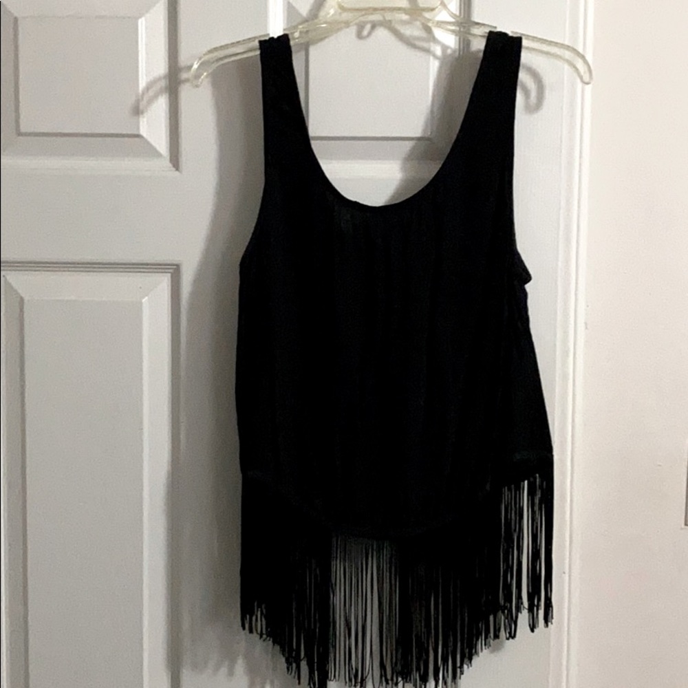 Black Fringe top